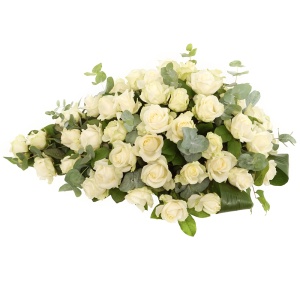 Rouwstuk 70 - 80 - 90 cm
witte rozen