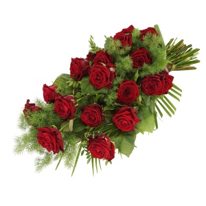 Hobart Mijnenveld trommel Rouwboeket rode rozen | Bestel Nu begrafenis rozen | BoeketCadeau.nl