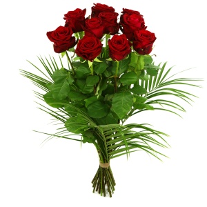 10 Lange rode rozen
of kies zelf het aantal
