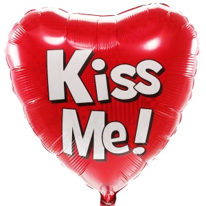 Kiss me helium ballon
+ gewichtje
