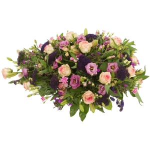 Rouwstuk 70 - 80 - 90 cm
roze paars met o.a roze rozen