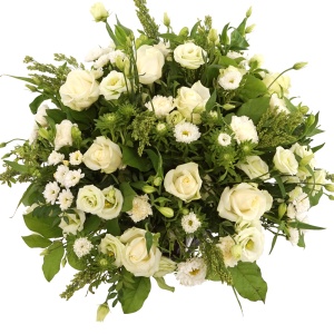 Biedermeier ca. 45cm
witte rozen en bloemen
