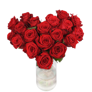 Hart boeket klein
rode rozen
