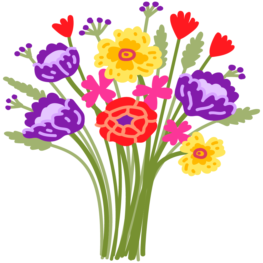 Bloemen gemengd boeket bont van kleur