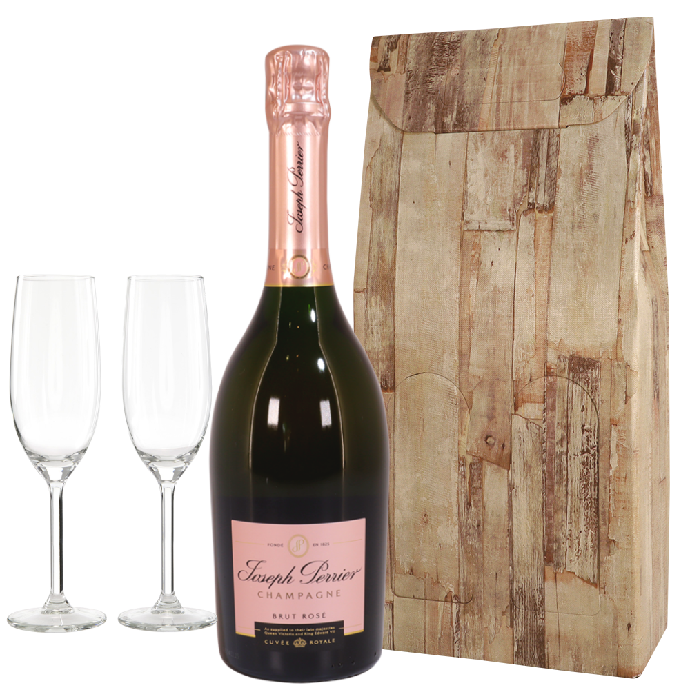 Champagne Joseph Perrier Rose en champagne glazen