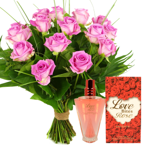 Roze rozen +
gratis rozen parfum